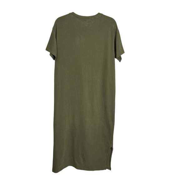 Madewell Oversized Pocket Tee Dress Sueded Cotton in Kale Style NB470 Size Large - Picture 5 of 9